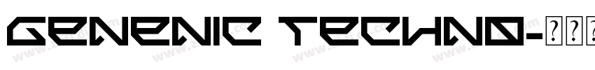 genenic techno字体转换